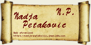 Nadja Petaković vizit kartica